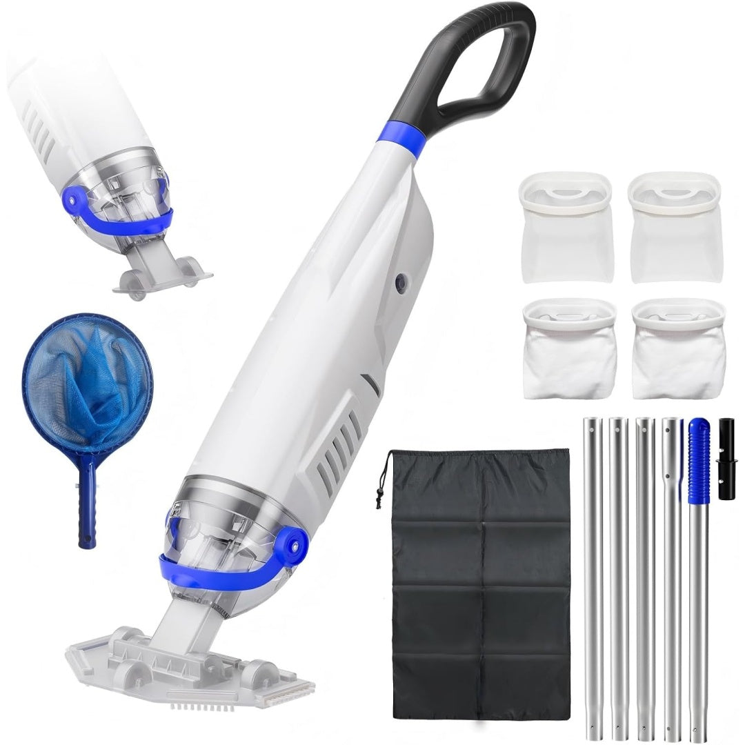 Ce nettoyeur de piscine associe une vitesse reglable et un tube telescopique jq2453062