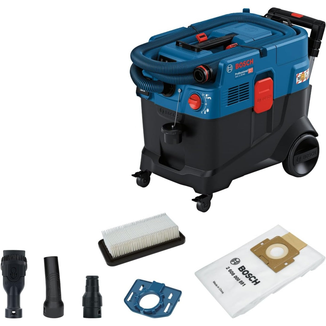Aspirateur mixte associant un tube telescopique au coloris noir et bleu nb3696112