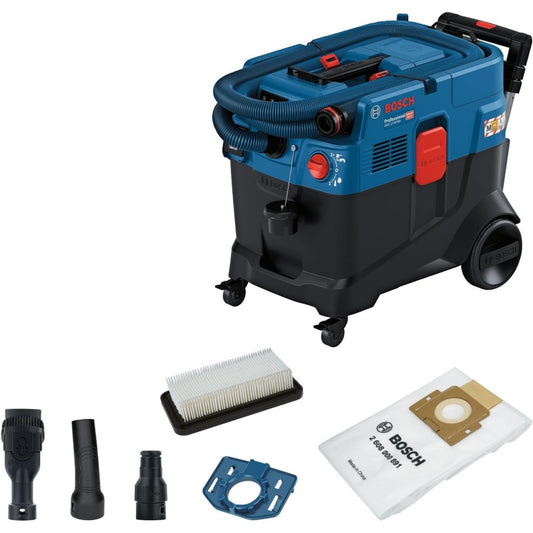 Aspirateur mixte associant un tube telescopique au coloris noir et bleu nb3696112